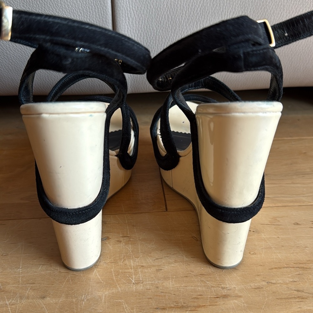 NEW Emporio Armani high platform 5.25” sandals wedges 36 - Picture 16 of 16